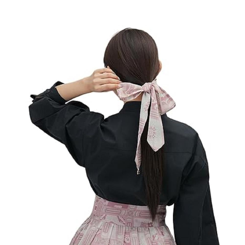 LEESLE Korean Traditional Hanbok HairBand Daenggi Scarf Hair Ribbon Accessroy(47.24in x 2.36in) (VER | Joyful Hanbok Fusion, Tradition-Inspired Fashion, Longevity in Style, Innovative Cultural Expression, Timeless Novelty, Distinctive Dancheong Pattern, Luxurious Logo Charm, Harmonious Heritage, Cultural Journey, Contemporary Sophistication
